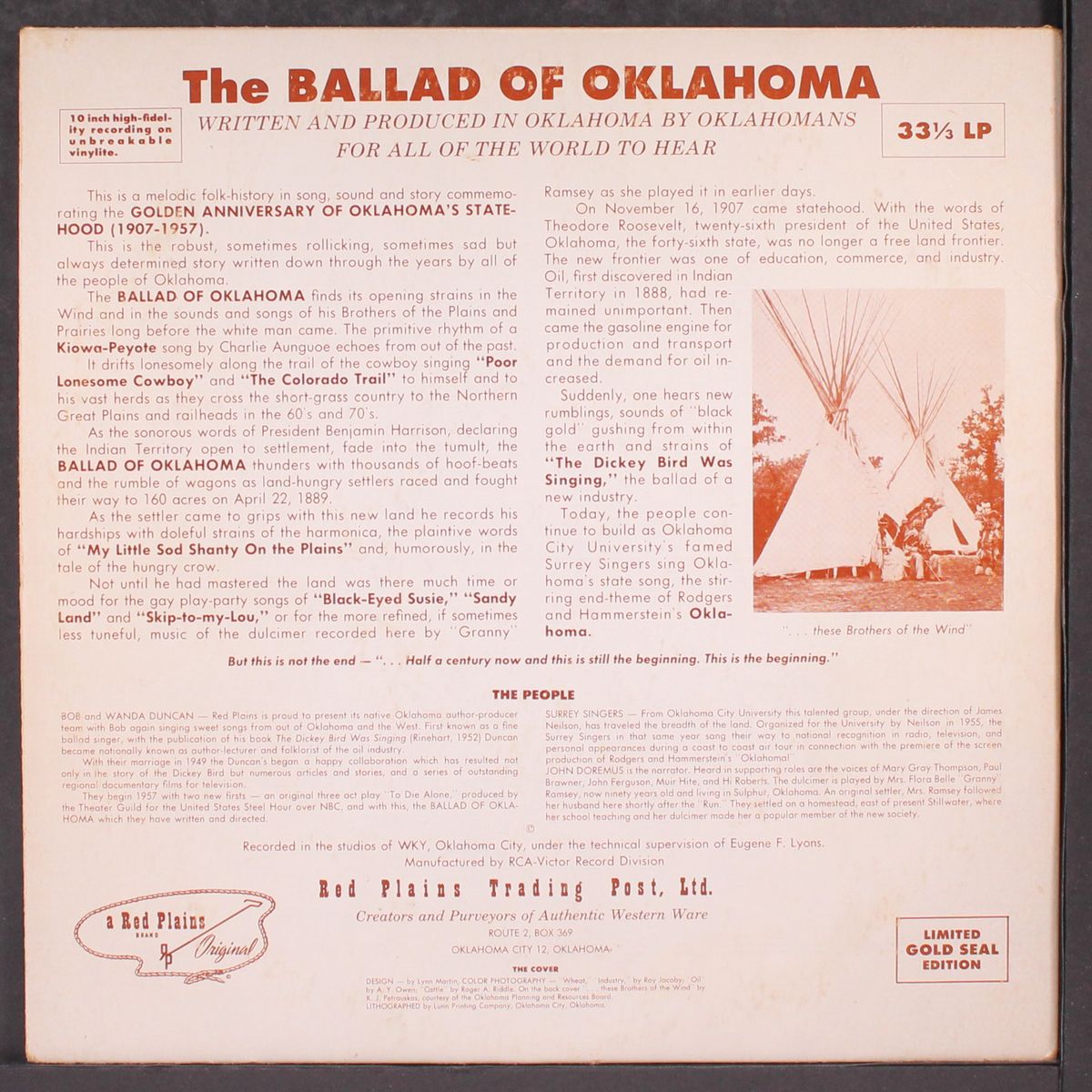 ballad of oklahoma by BOB DUNCAN
