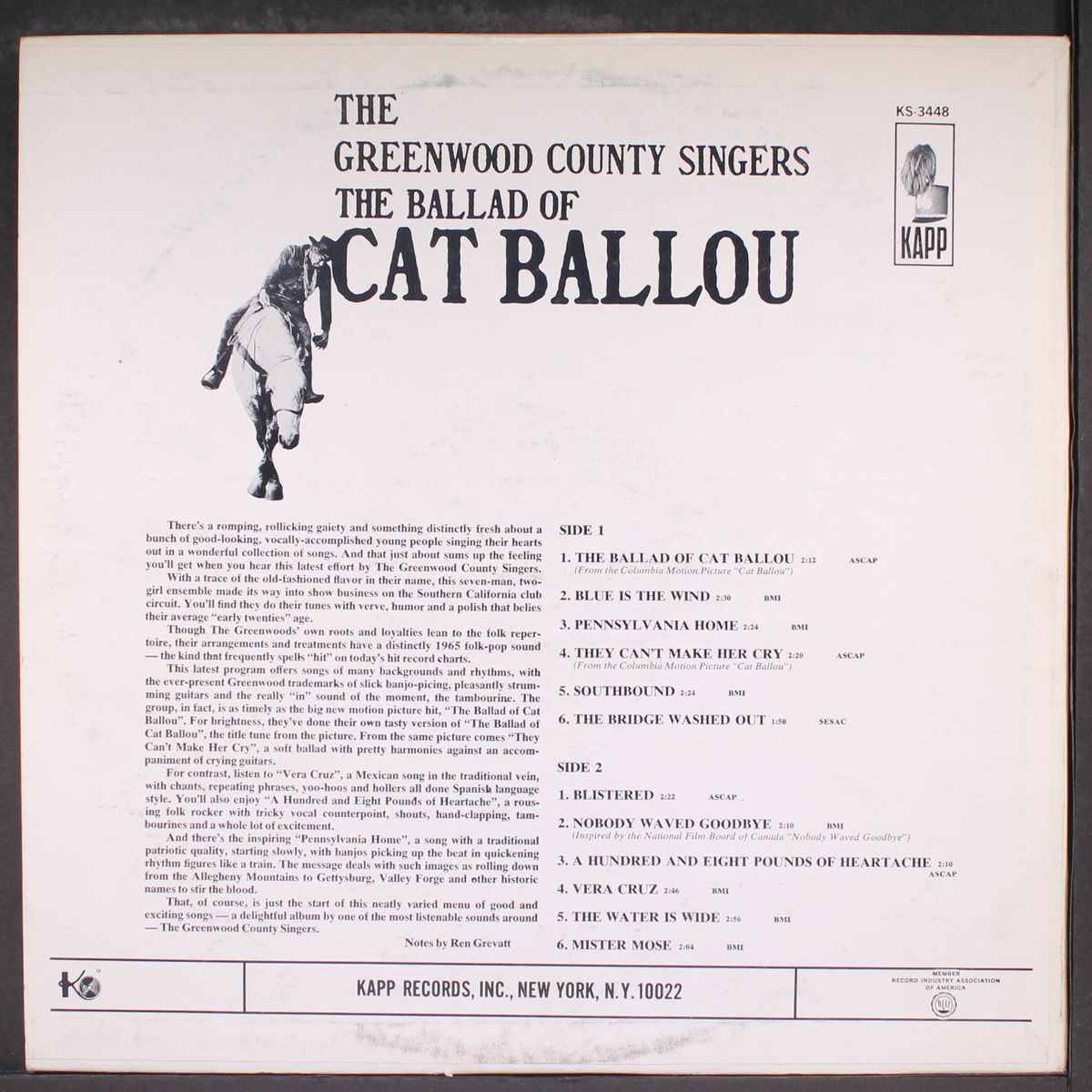 cat ballou by GREENWOOD COUNTY SINGERS