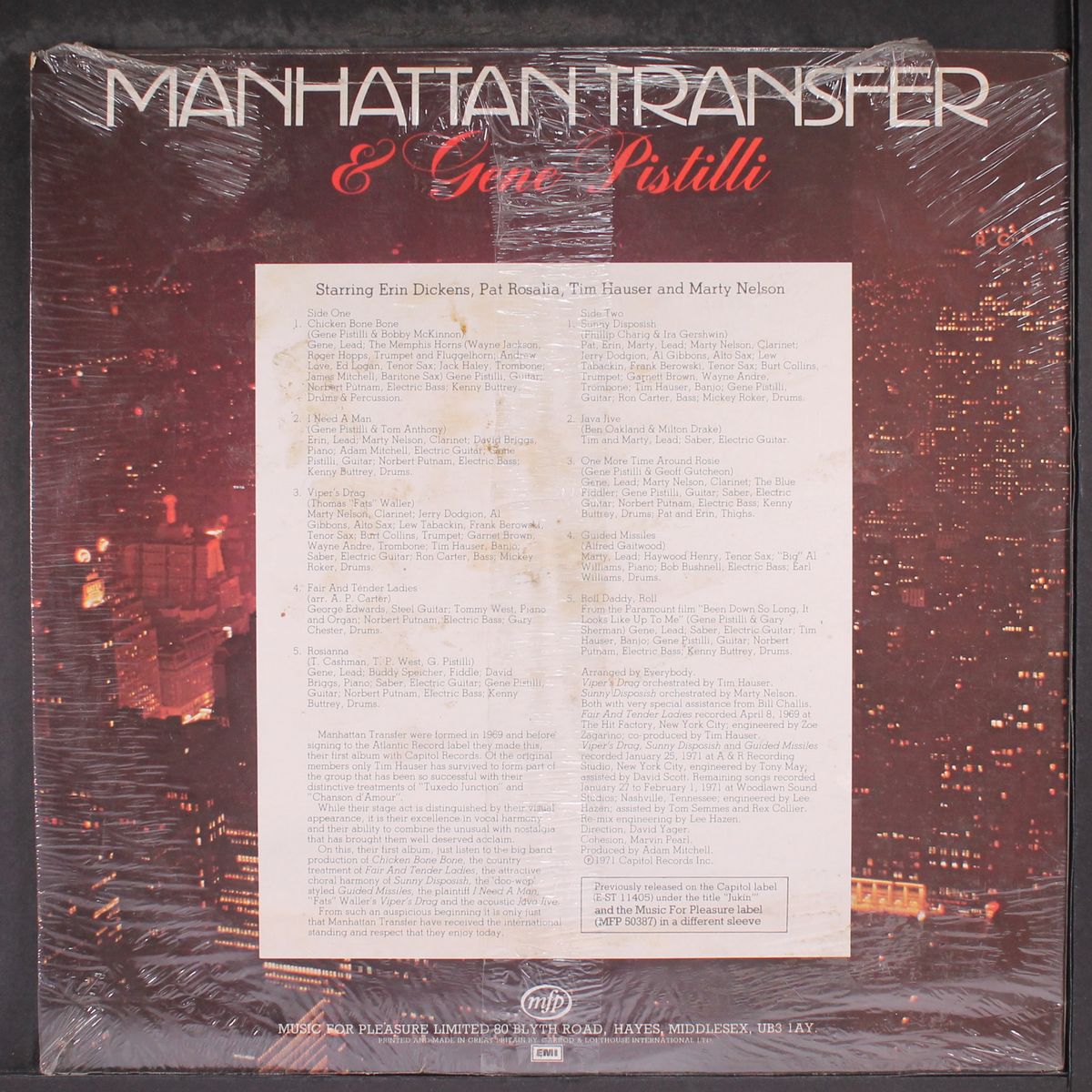 and gene pistilli by MANHATTAN TRANSFER