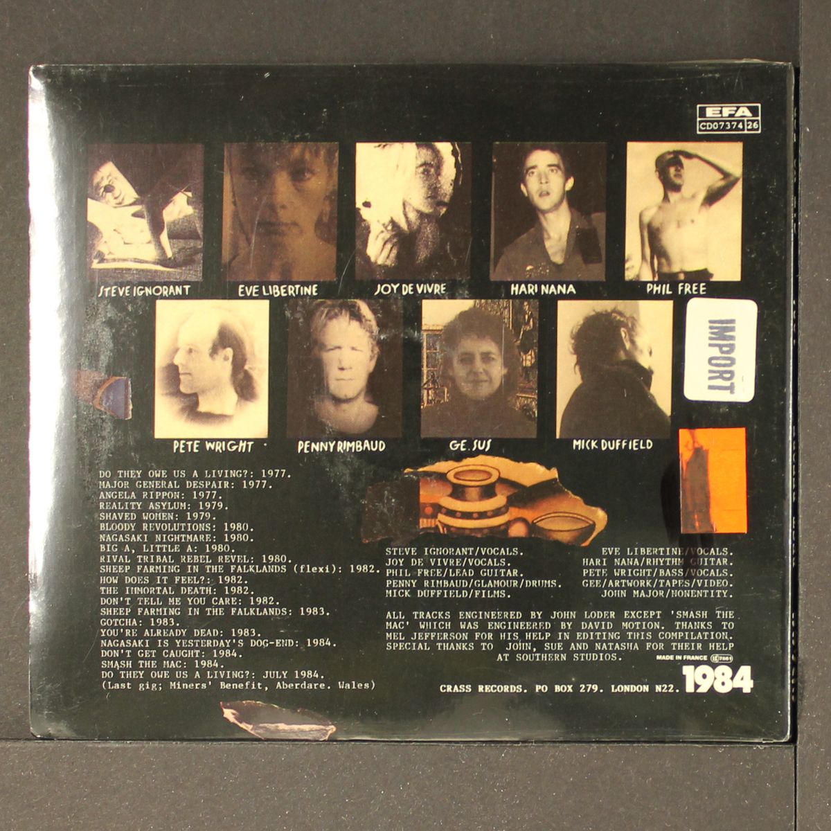 best before... 1984 by CRASS