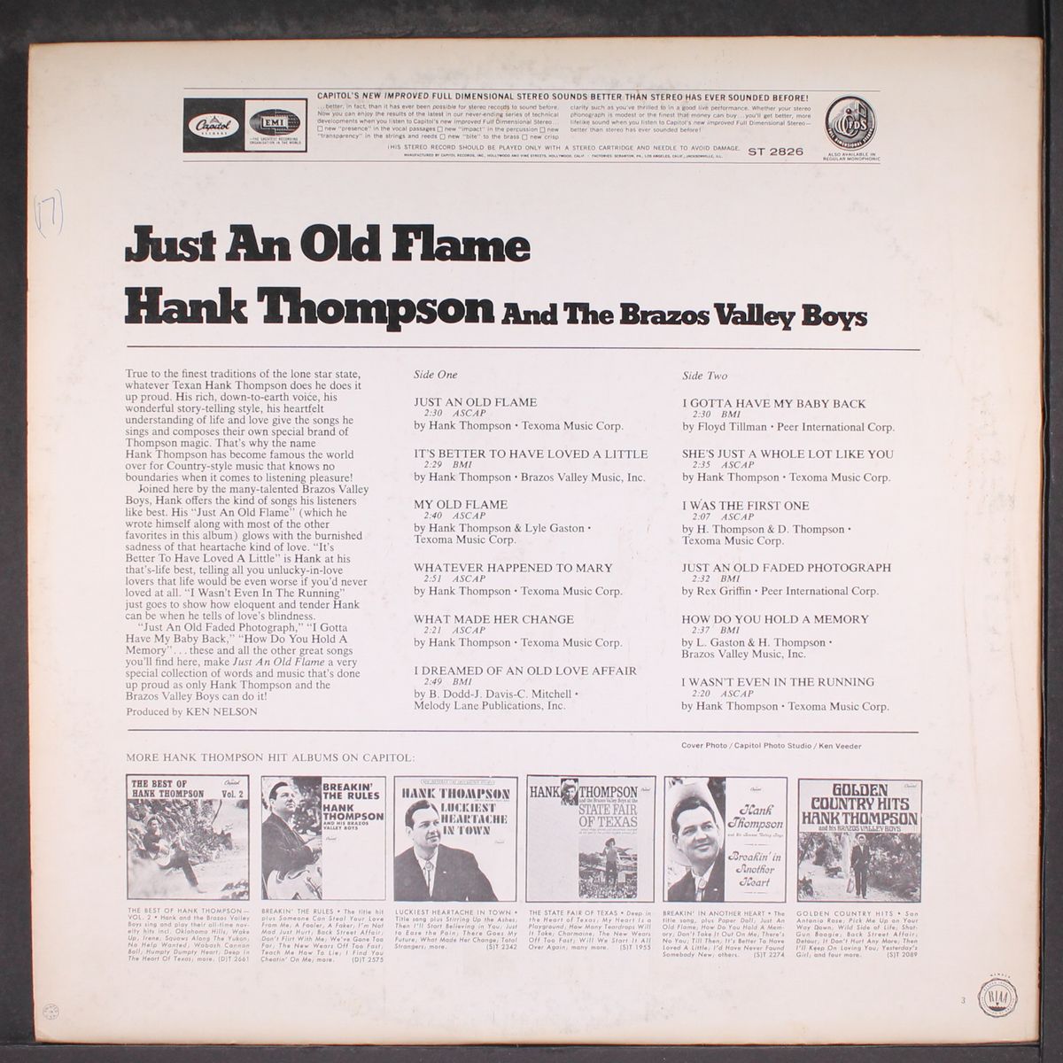 just an old flame by HANK THOMPSON
