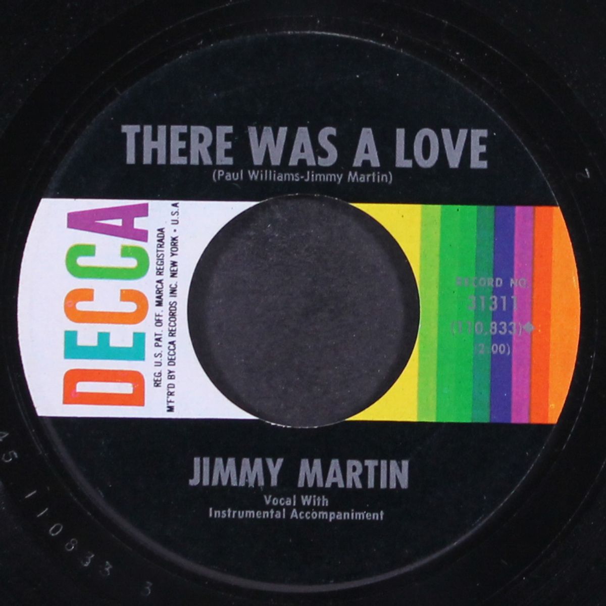 i can, i will, i do believe / there was a love by JIMMY MARTIN