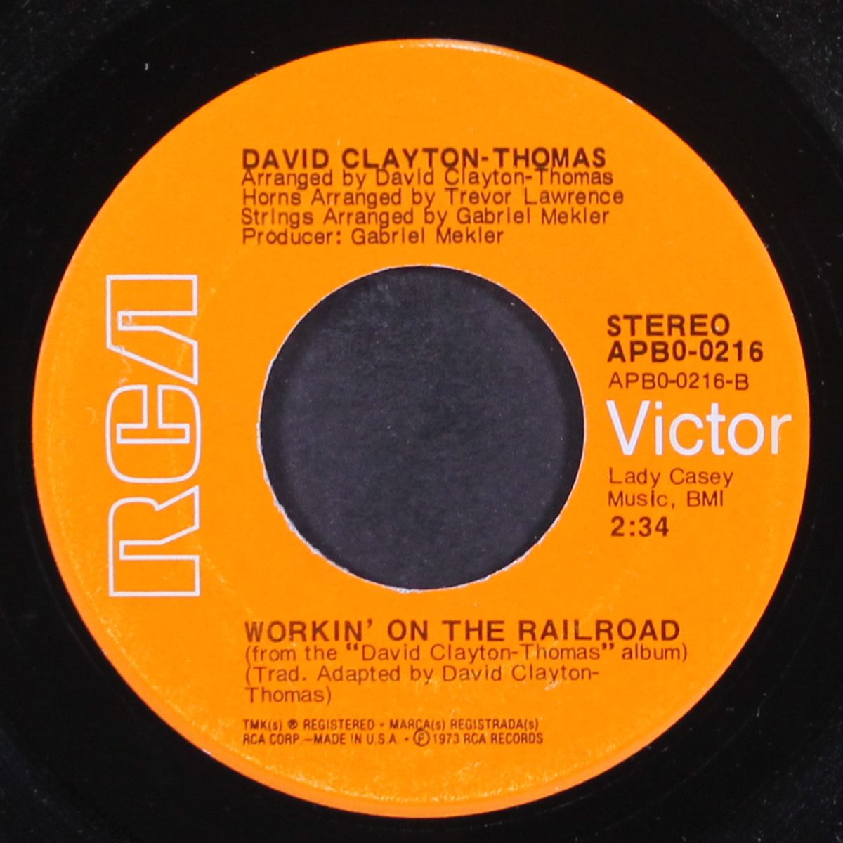 yolanda / workin' on the railroad by DAVID CLAYTON-THOMAS