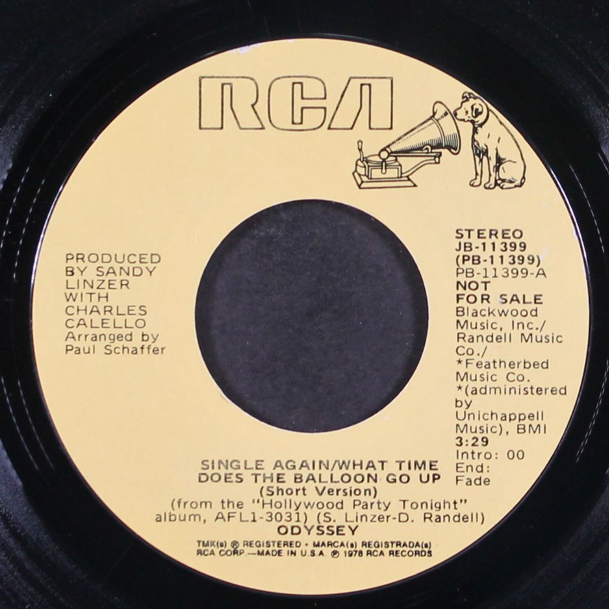 single again/what time does the balloon go up by ODYSSEY
