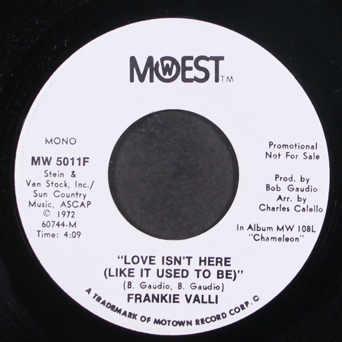 love isn't here (like it used to be) / mono by FRANKIE VALLI