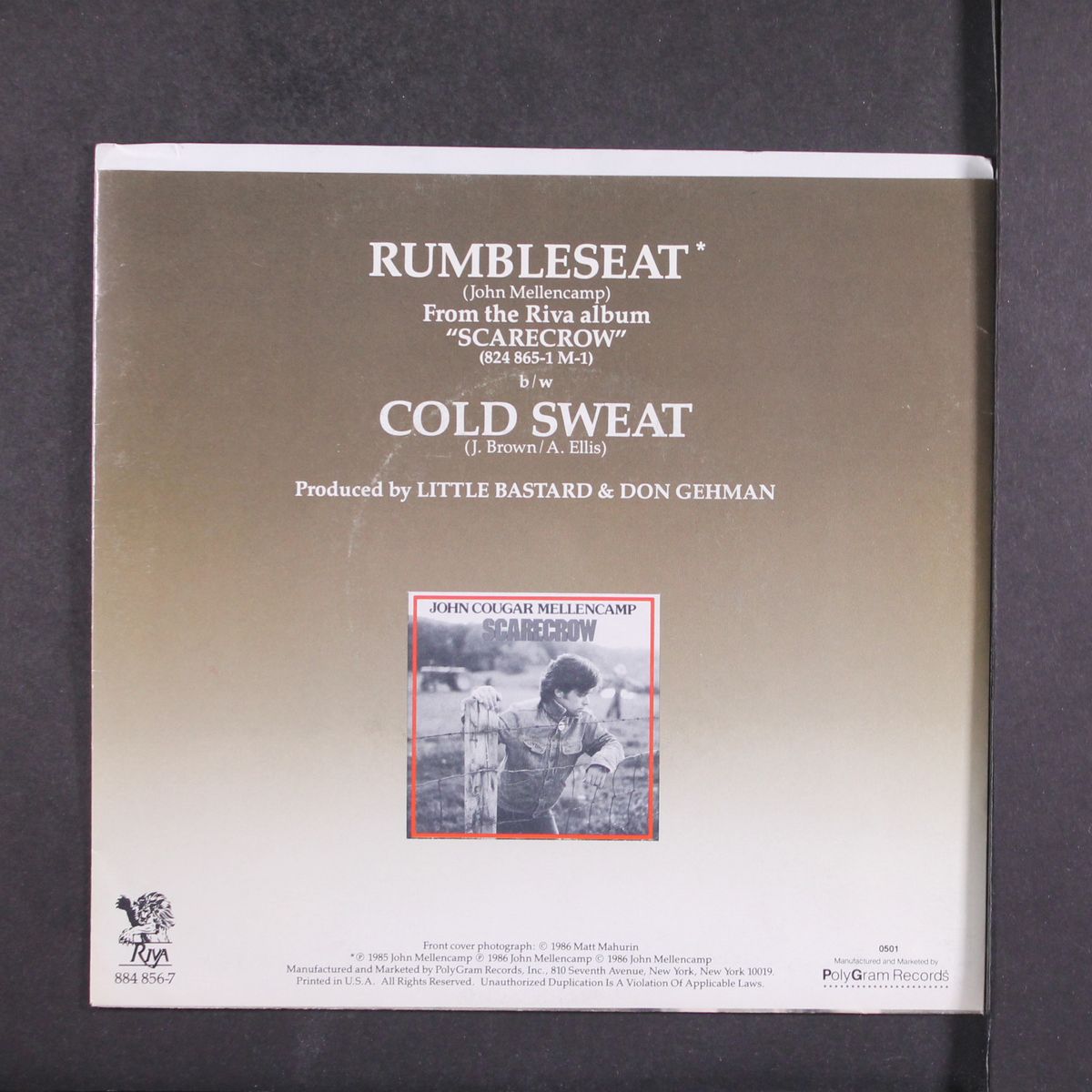 rumbleseat by JOHN COUGAR MELLENCAMP
