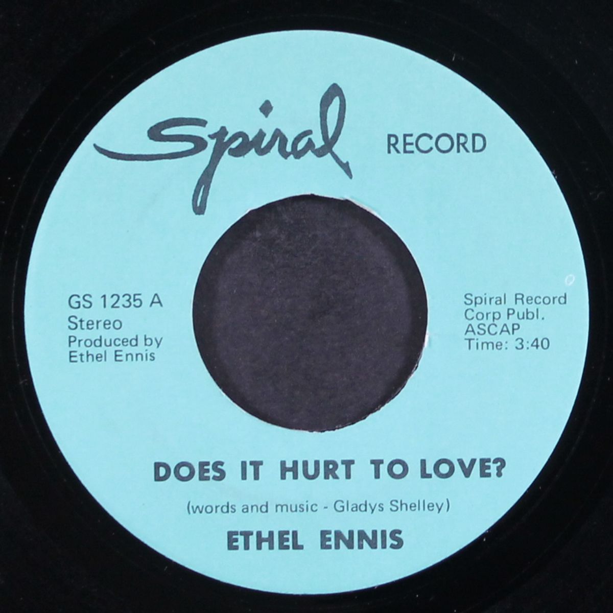 does it hurt to love / clown town by ETHEL ENNIS