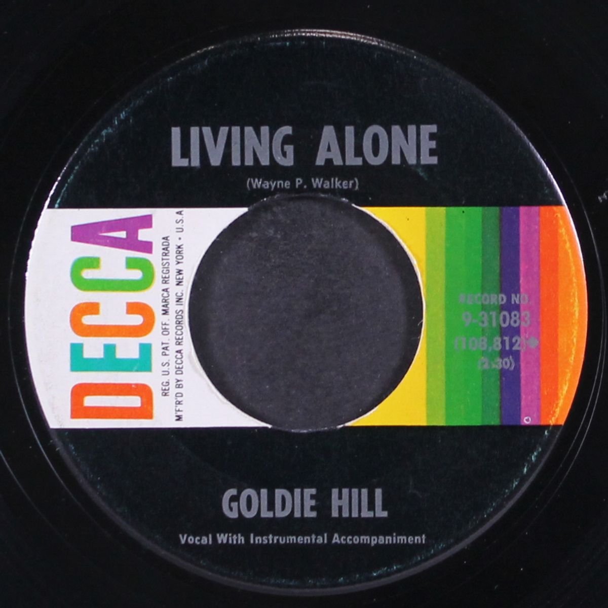 twice as blue / living alone by GOLDIE HILL