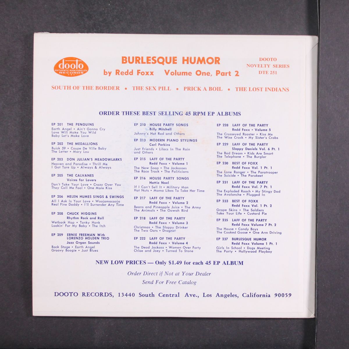 burlesque humor, vol. 2 by REDD FOXX