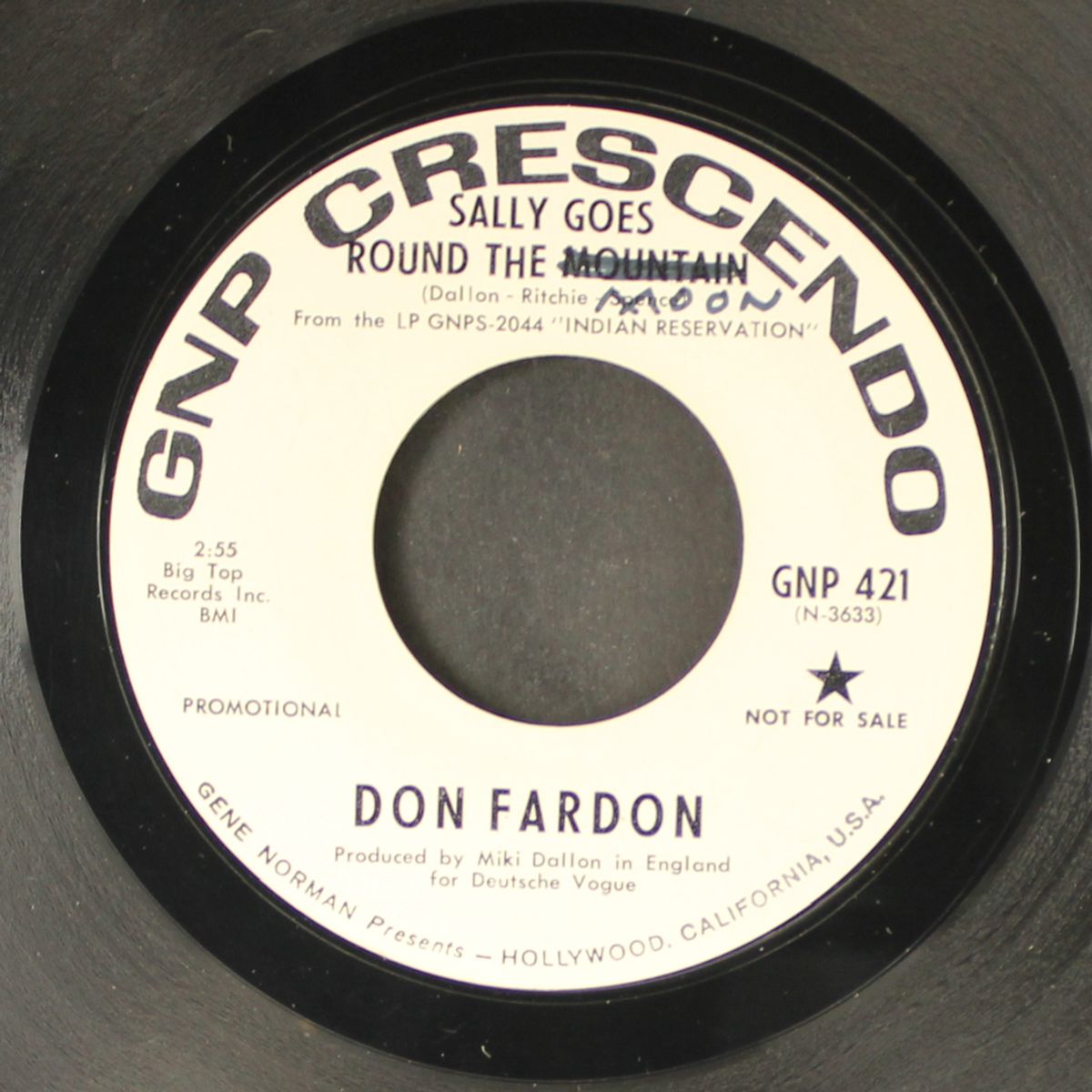 sally goes round the moon / how do you break a broken heart by DON FARDON