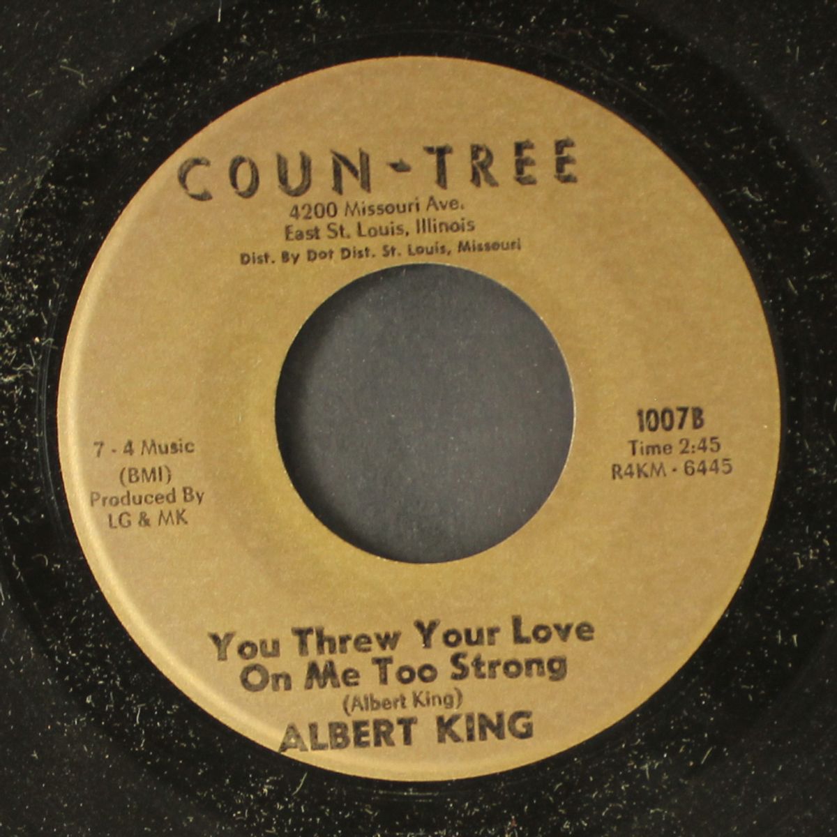 lonsome / you threw your love on me too strong by ALBERT KING