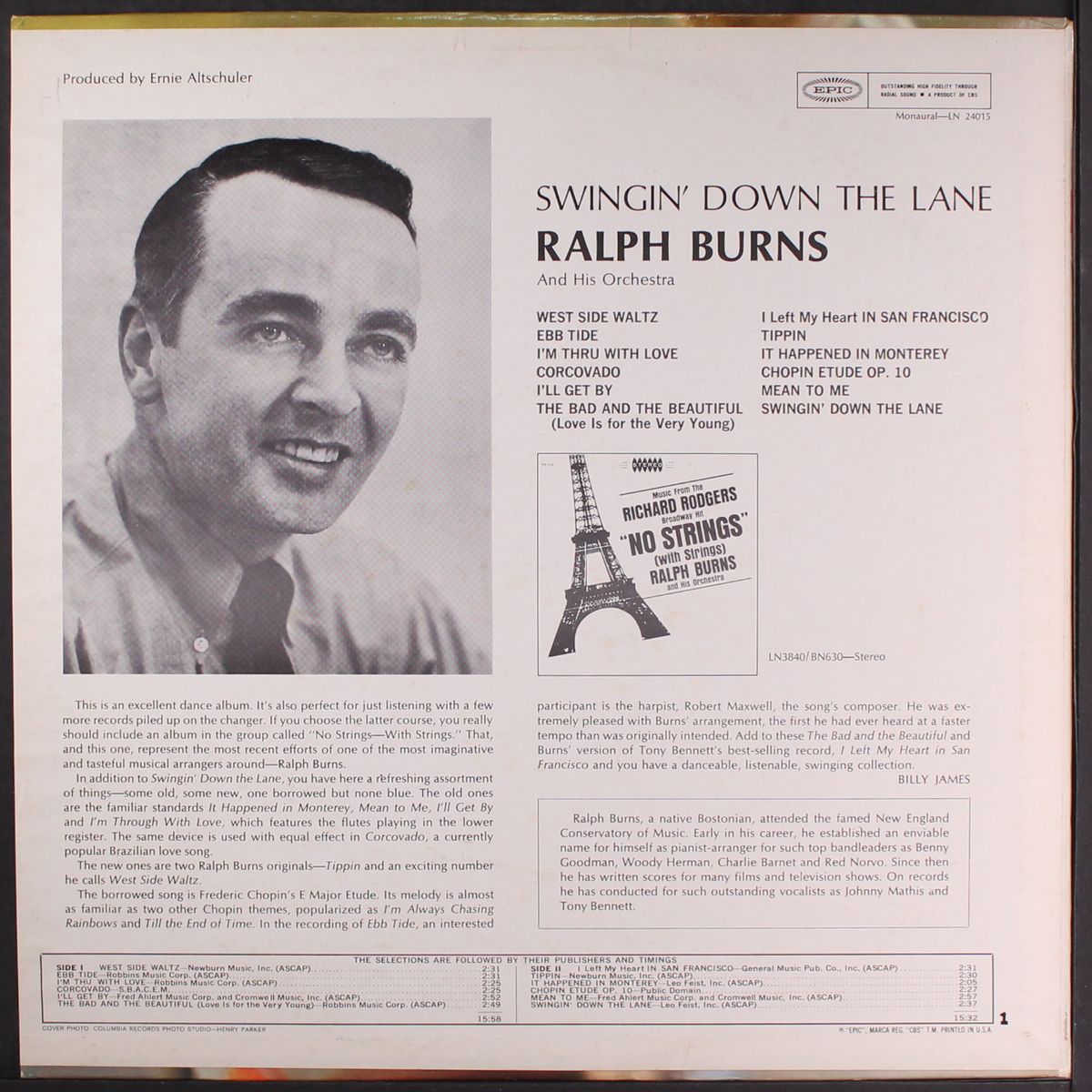swingin' down the lane by RALPH BURNS