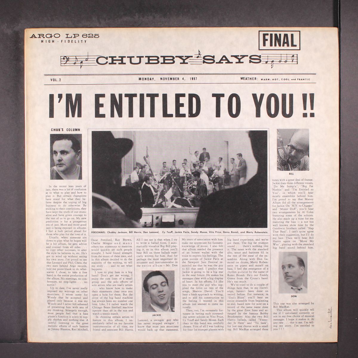 i'm entitled to you by CHUBBY JACKSON