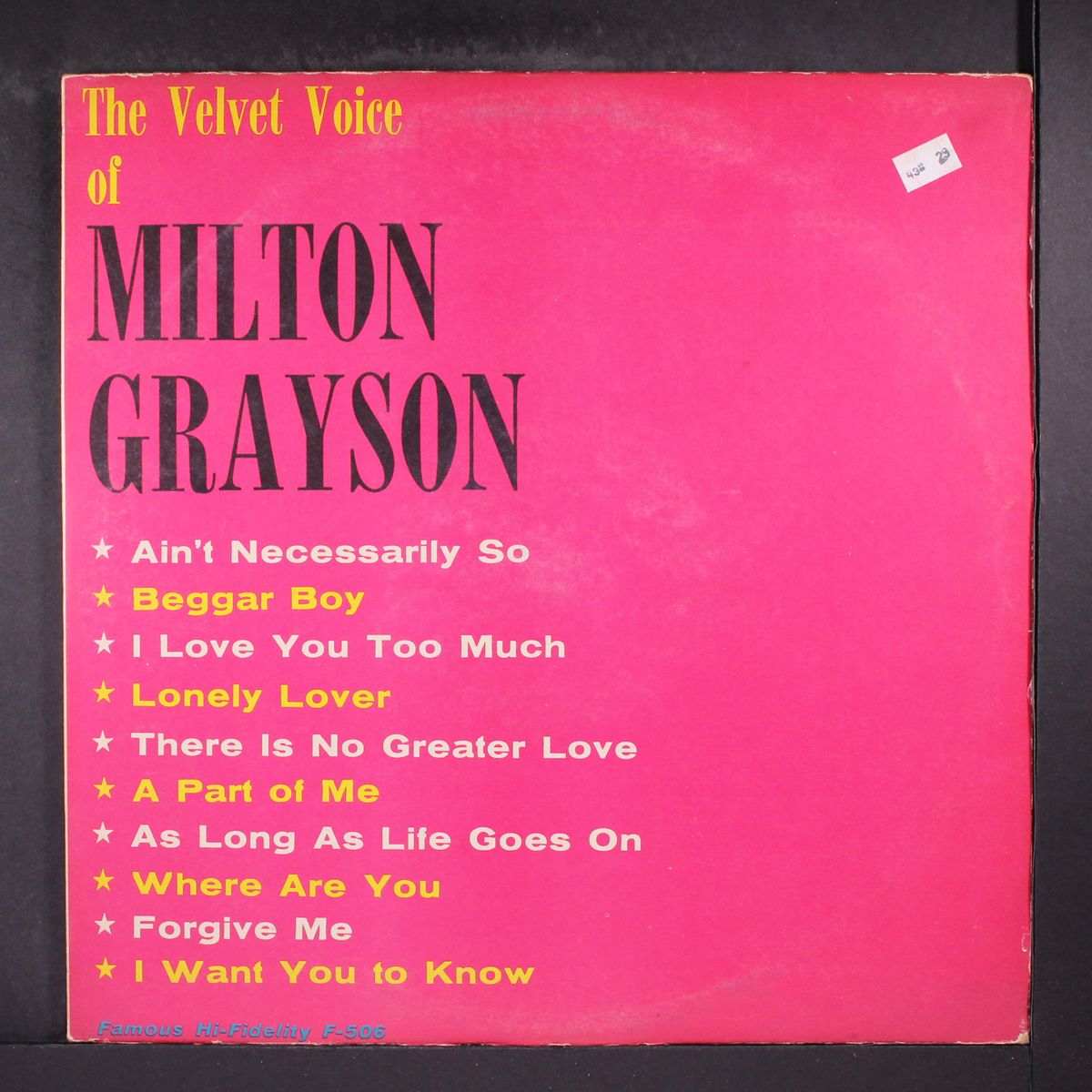 the velvet voice of by MILTON GRAYSON