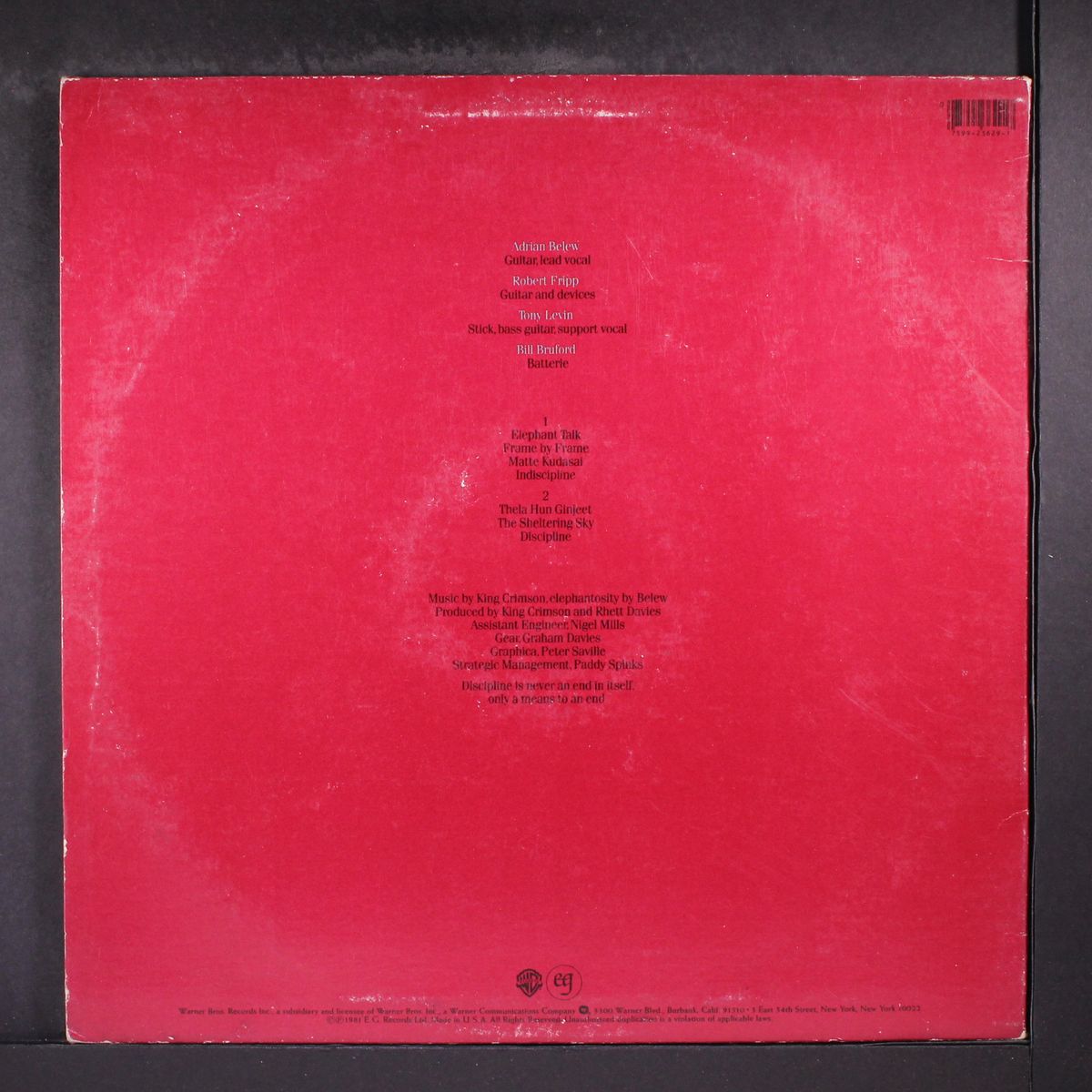 discipline by KING CRIMSON