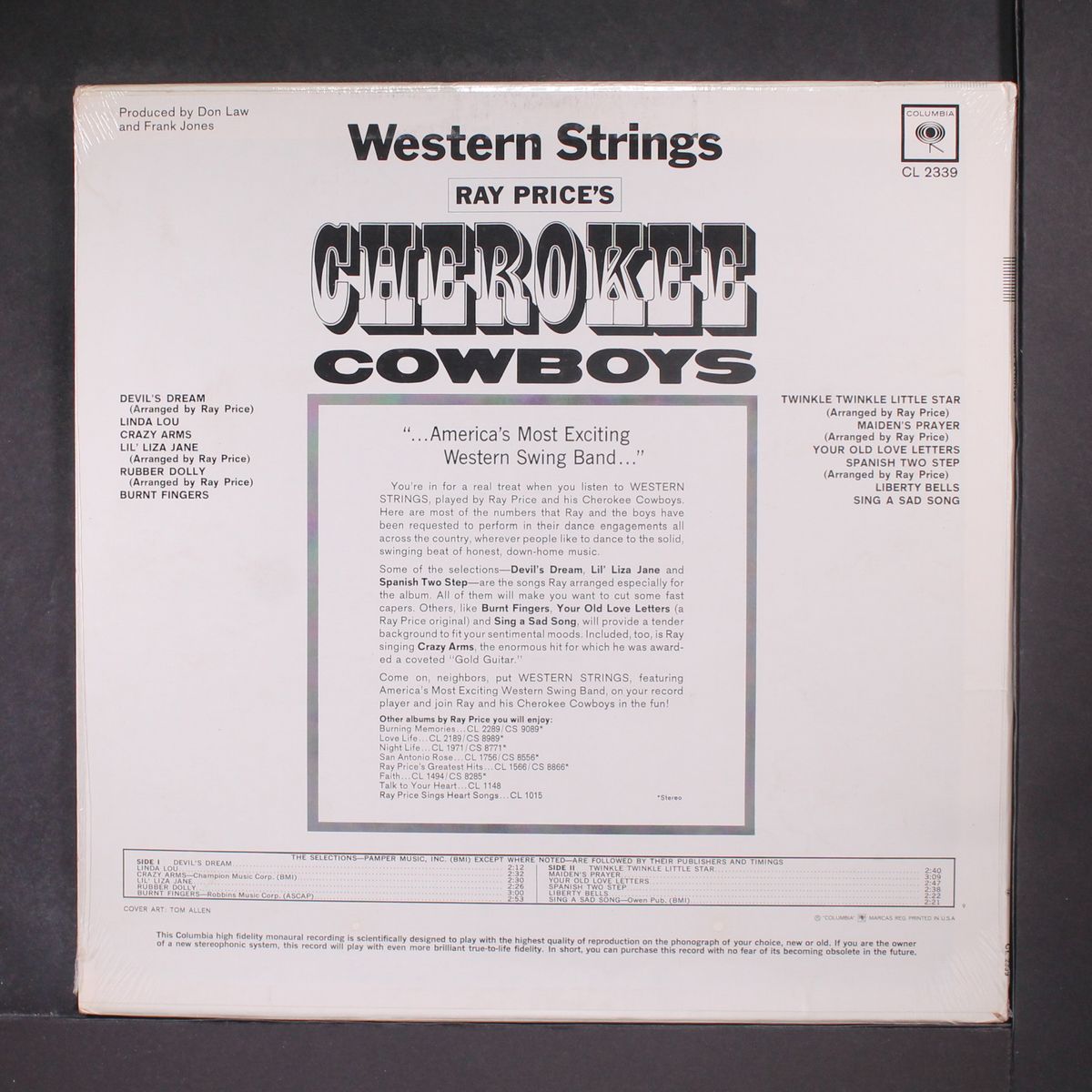western strings by RAY PRICE'S CHEROKEE COWBOYS