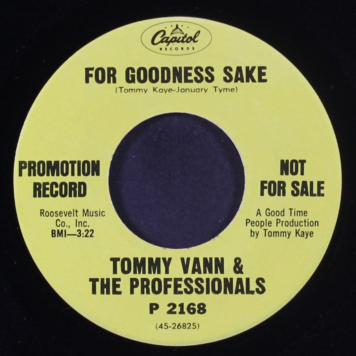 soul sister annie / for goodness sake by TOMMY VANN & PROFESSIONALS