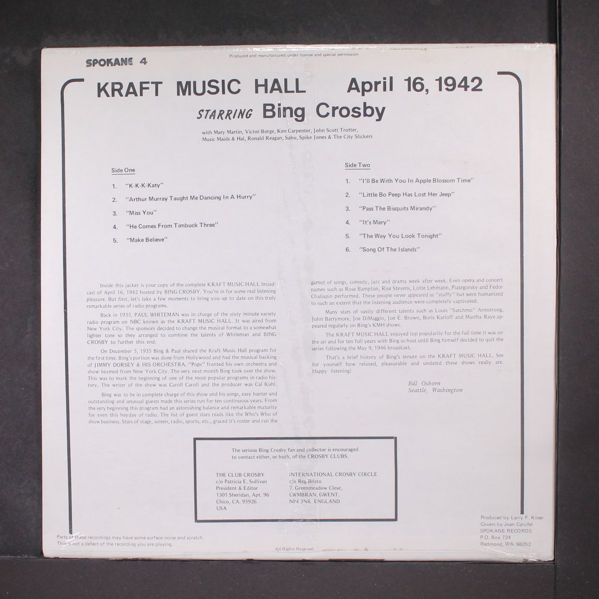 kraft music hall - april 16, 1942 by BING CROSBY