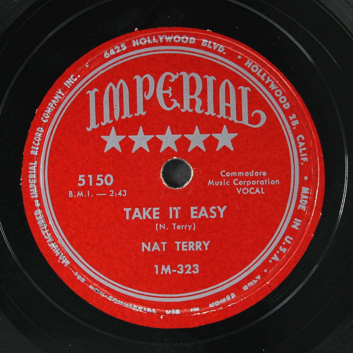 take it easy / i don't know why by NAT TERRY