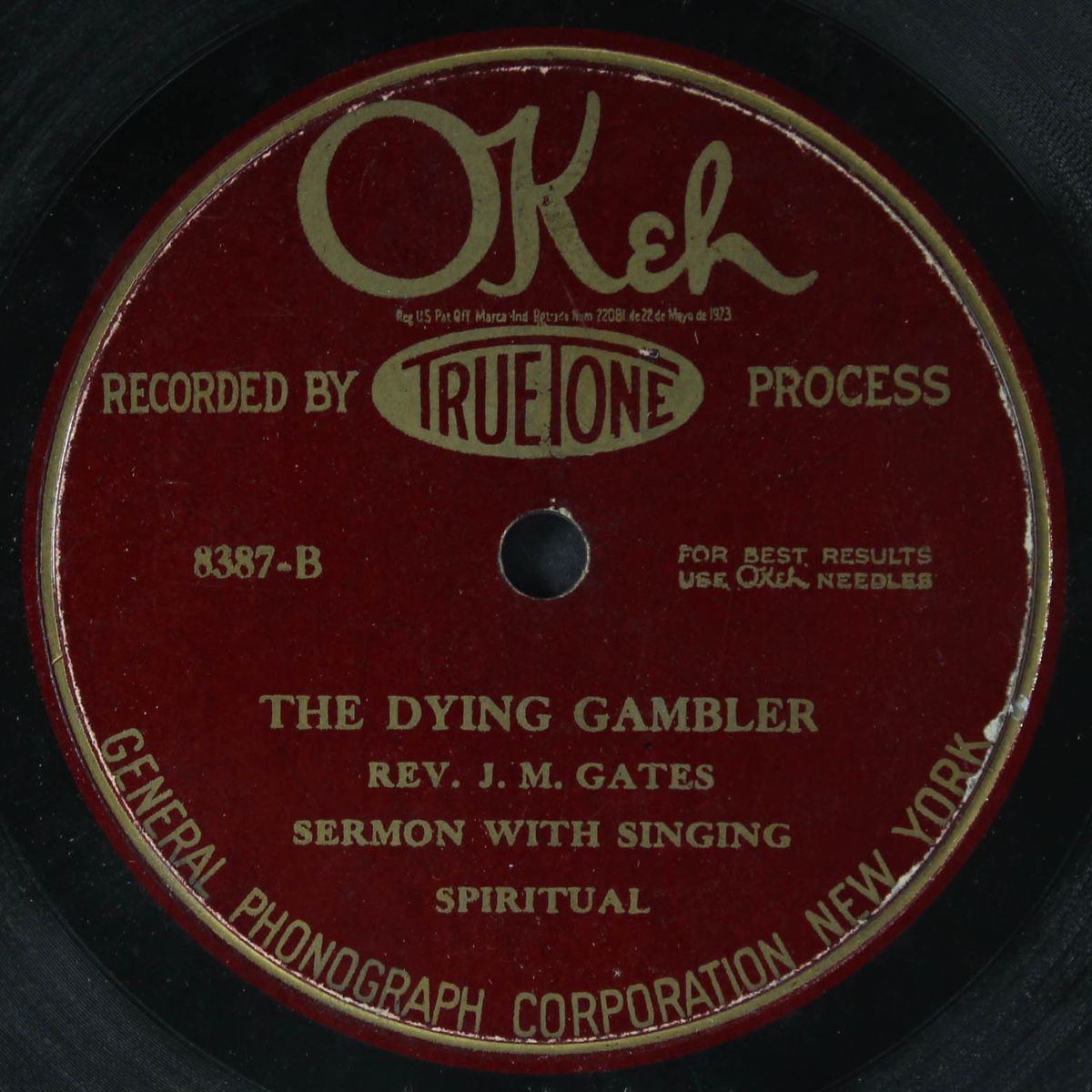 ain't gonna lay my religion down / the dying gambler by REV. J.M. GATES