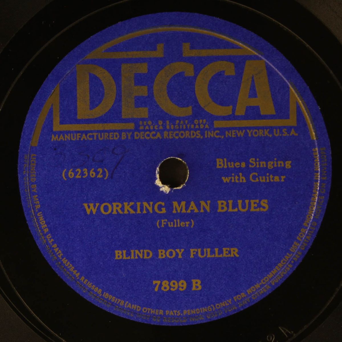 walking and looking blues / working man blues by BLIND BOY FULLER