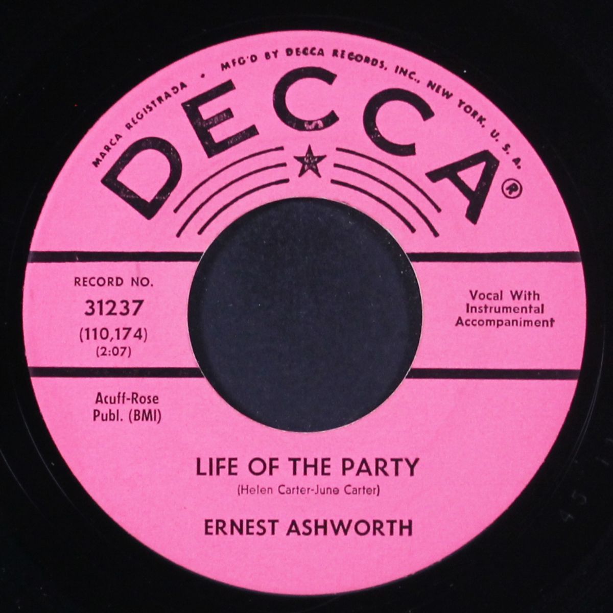 life of the party by ERNEST ASHWORTH