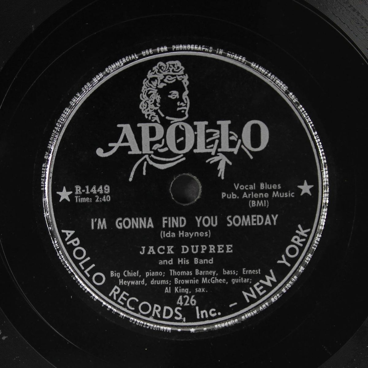 i'm gonna find you someday / deacon's party by JACK DUPREE