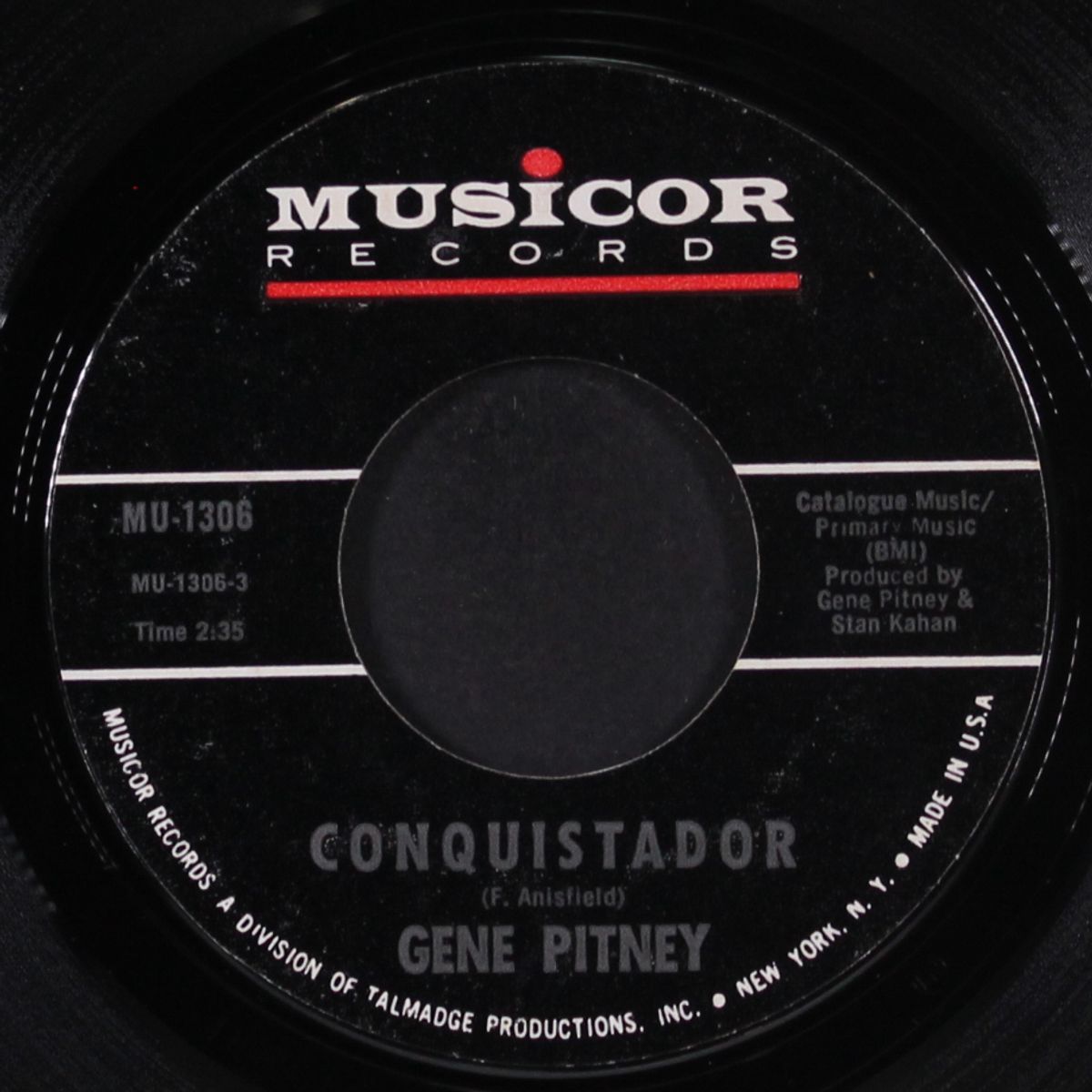 she's a heartbreaker / conquistador by GENE PITNEY
