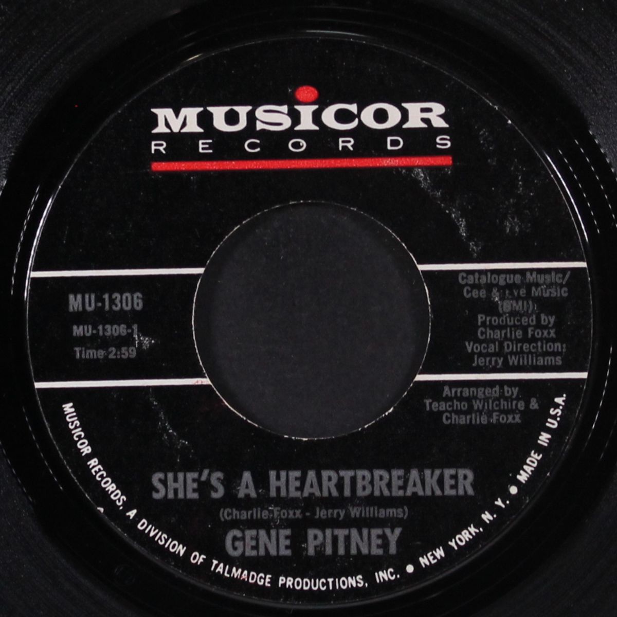 she's a heartbreaker / conquistador by GENE PITNEY