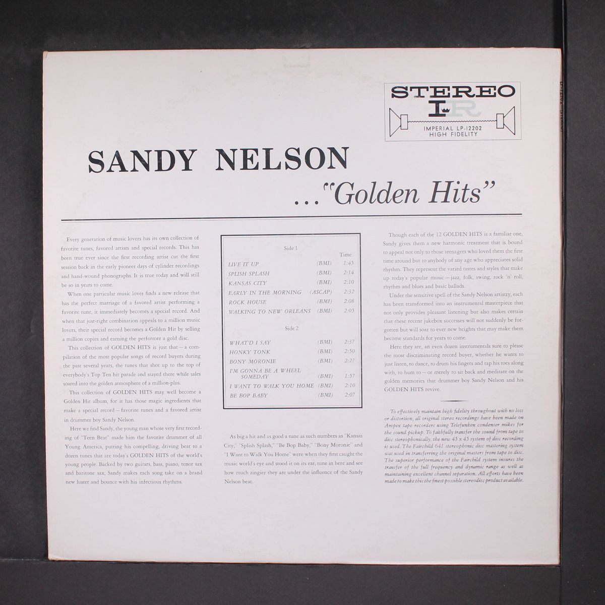 golden hits by SANDY NELSON