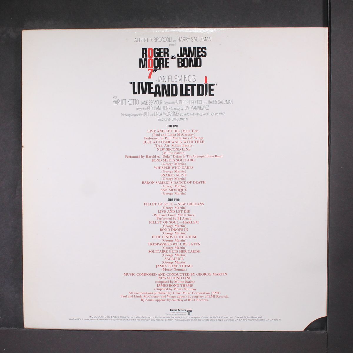 live and let die by SOUNDTRACK
