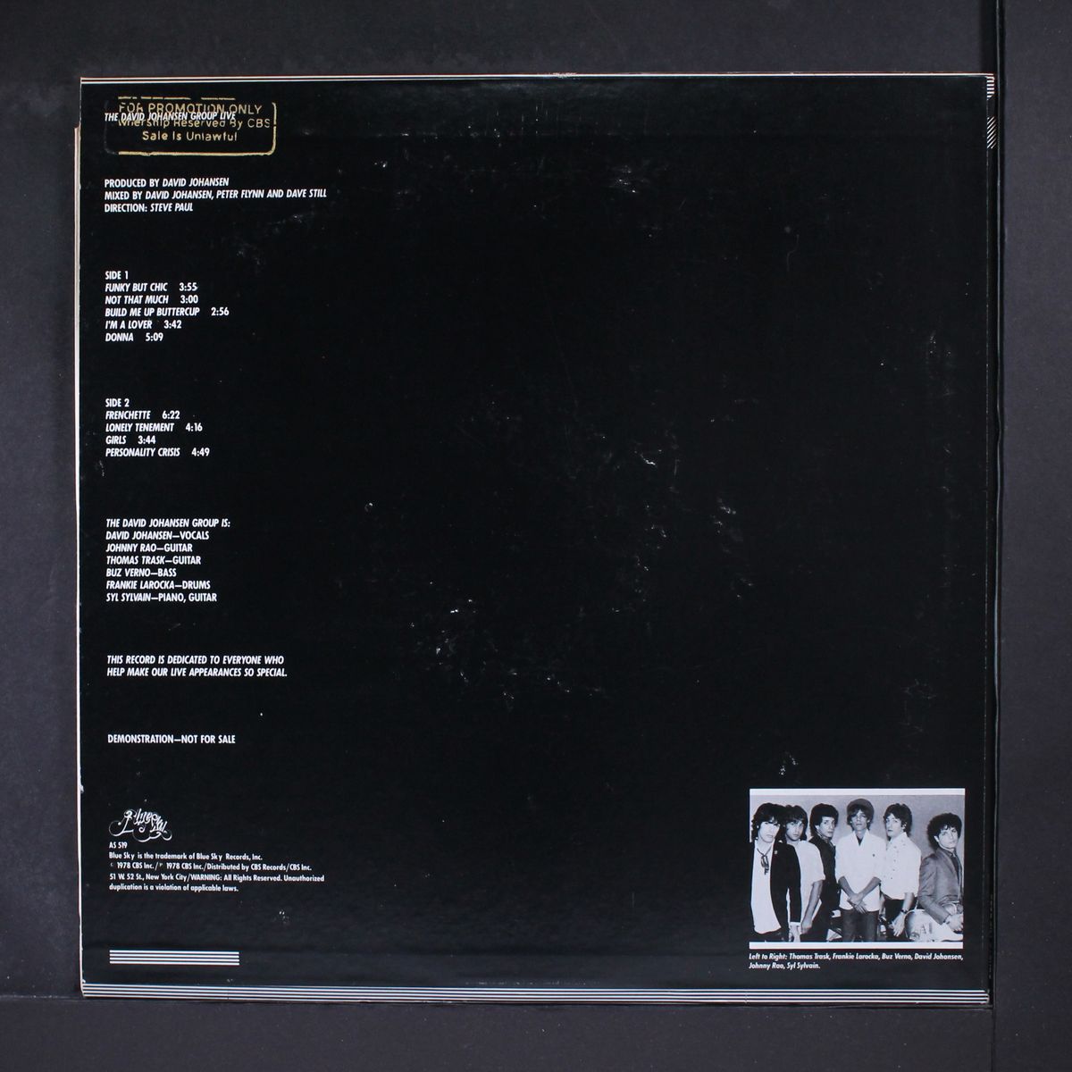 david johansen group live by DAVID JOHANSEN