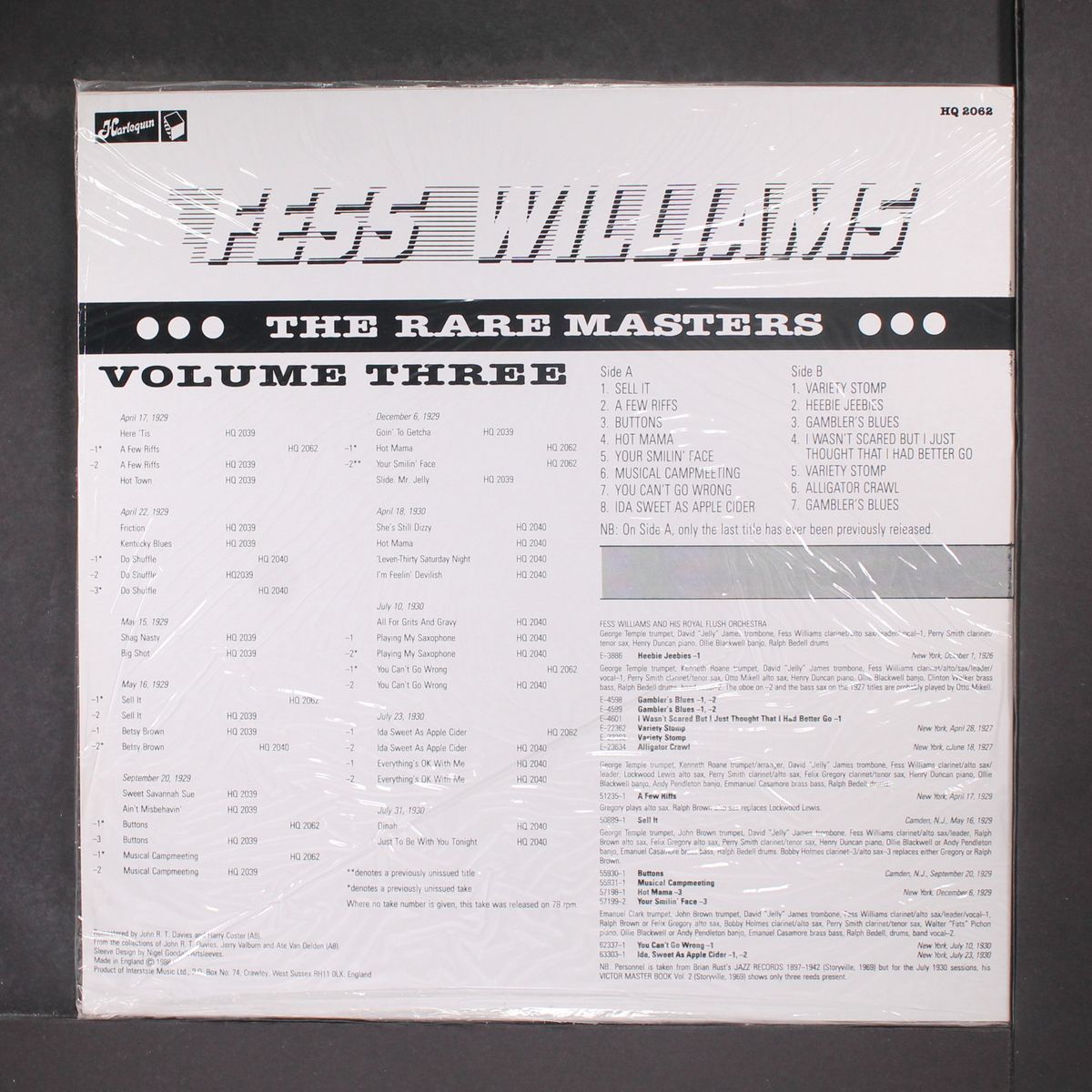 vol. 3, the rare masters by FESS WILLIAMS