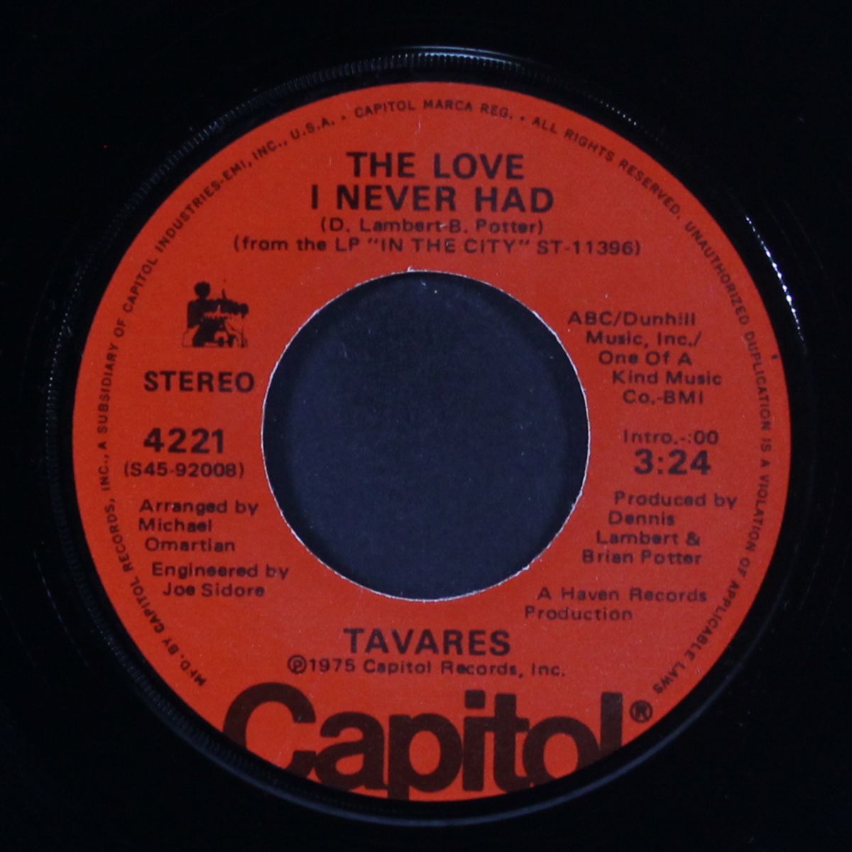 the love i never had / in the city by TAVARES