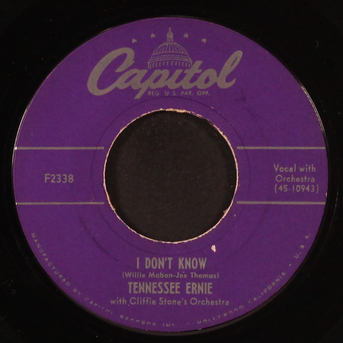 i don't know by TENNESSEE ERNIE FORD
