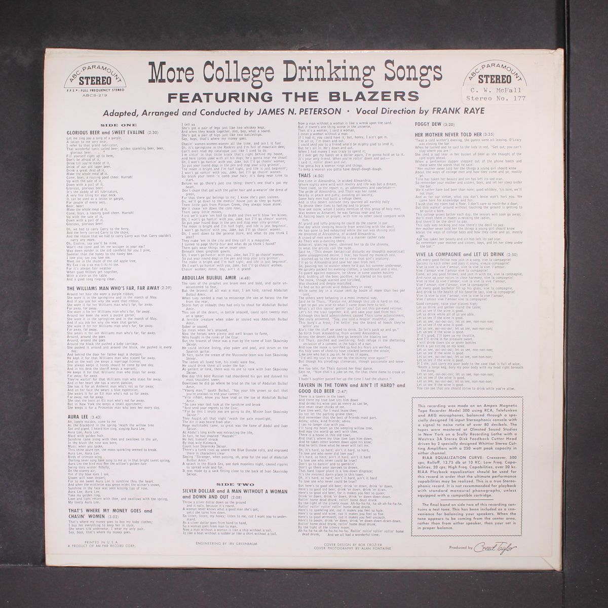 more college drinking songs by BLAZERS