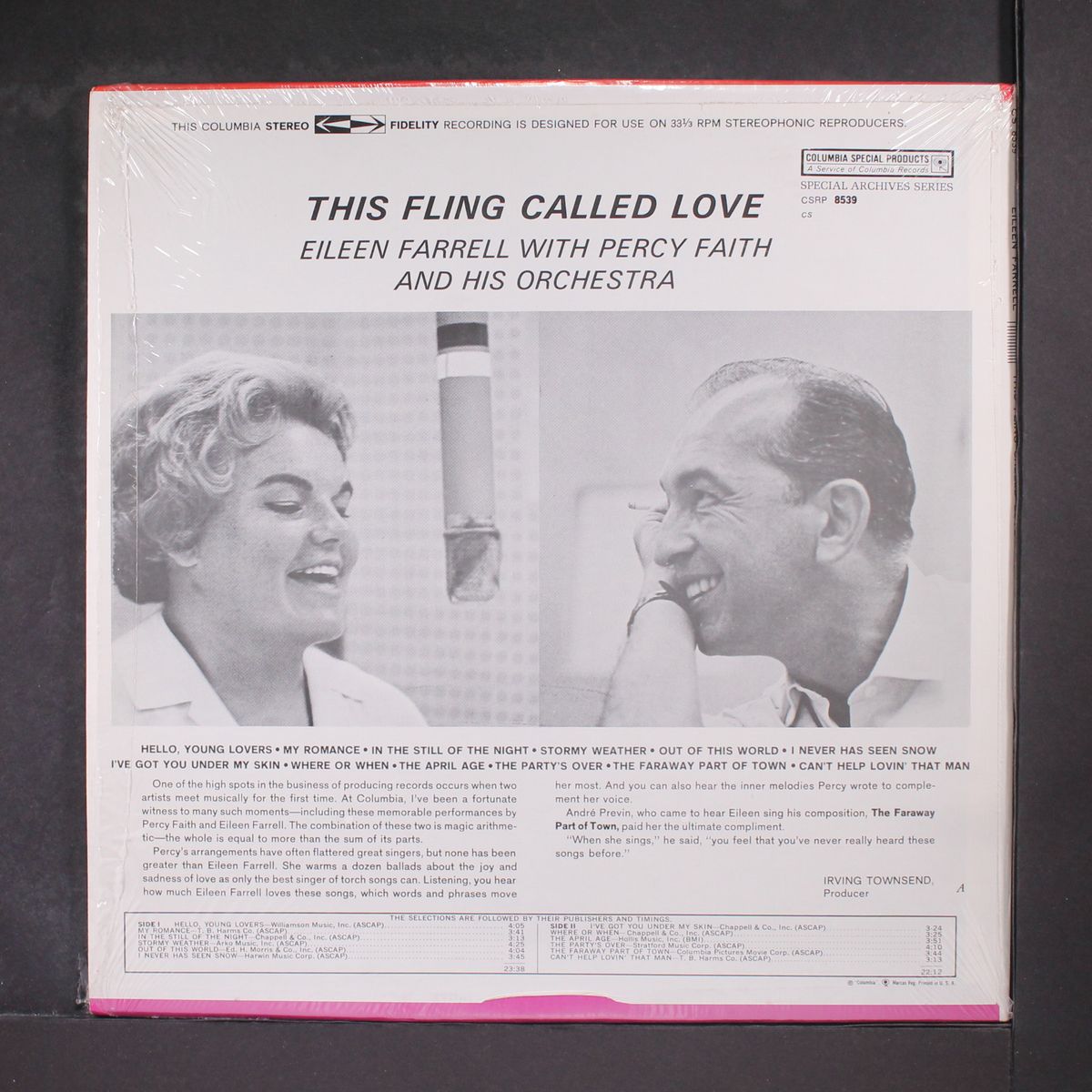 this fling called love by EILEEN FARRELL & PERCY FAITH