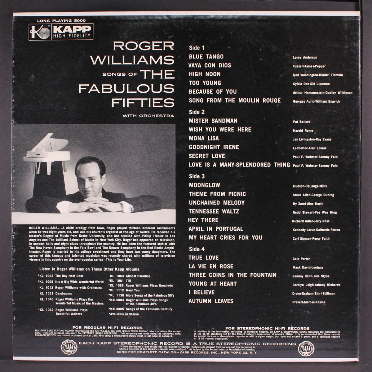 the fabulous fifties by ROGER WILLIAMS