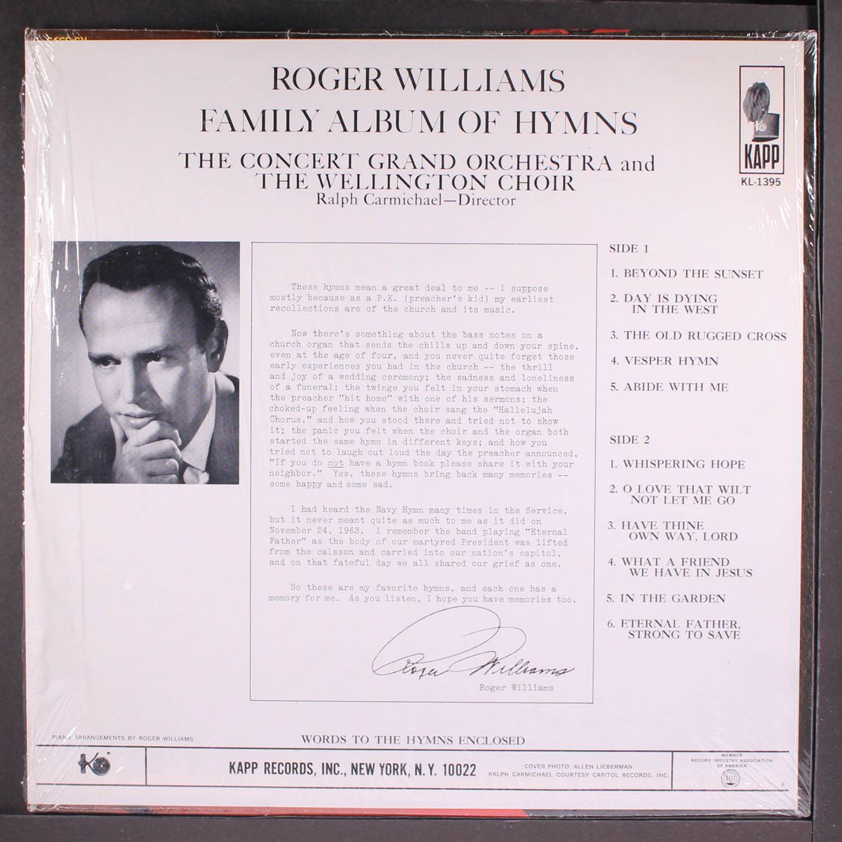 family album of hymns by ROGER WILLIAMS