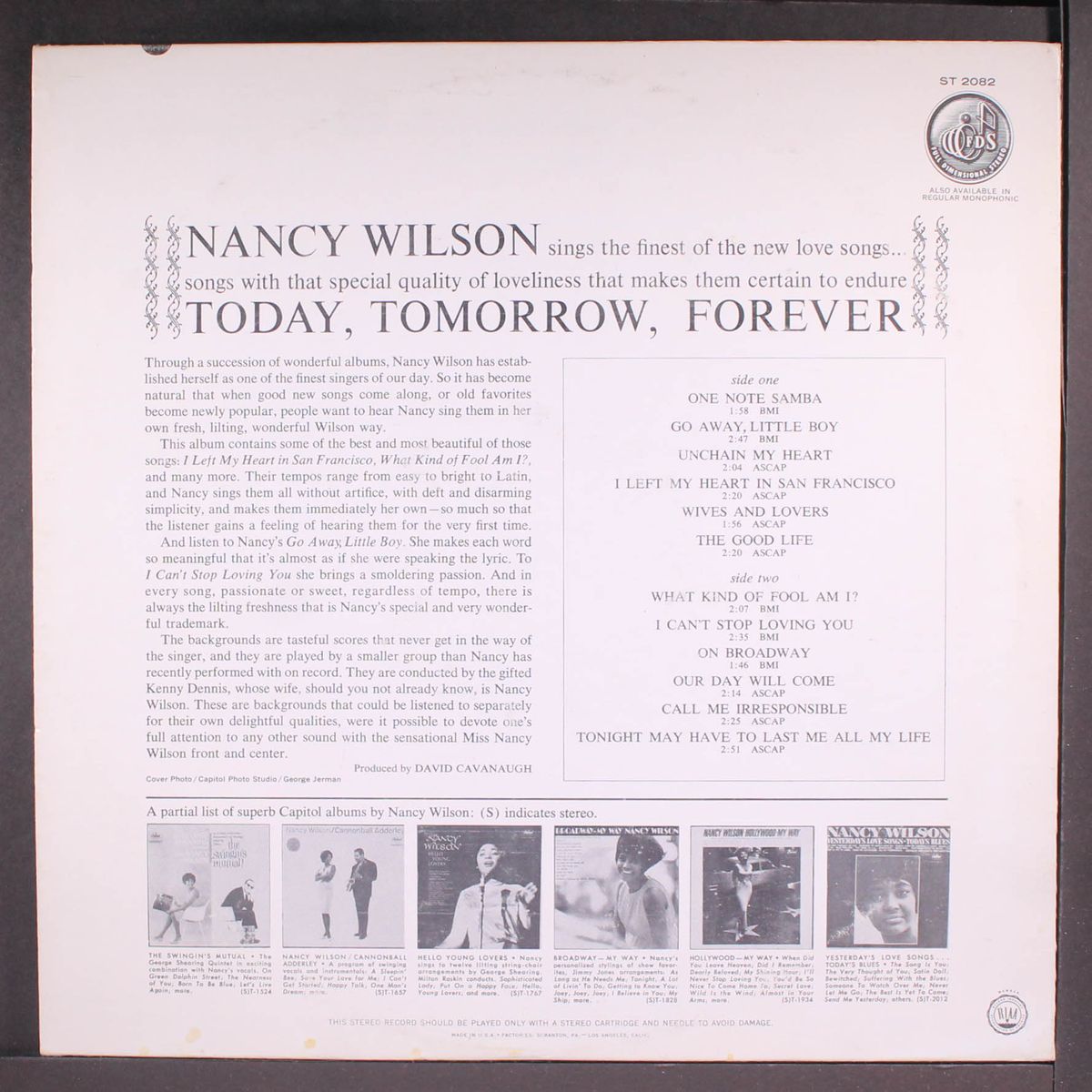today, tomorrow, forever by NANCY WILSON