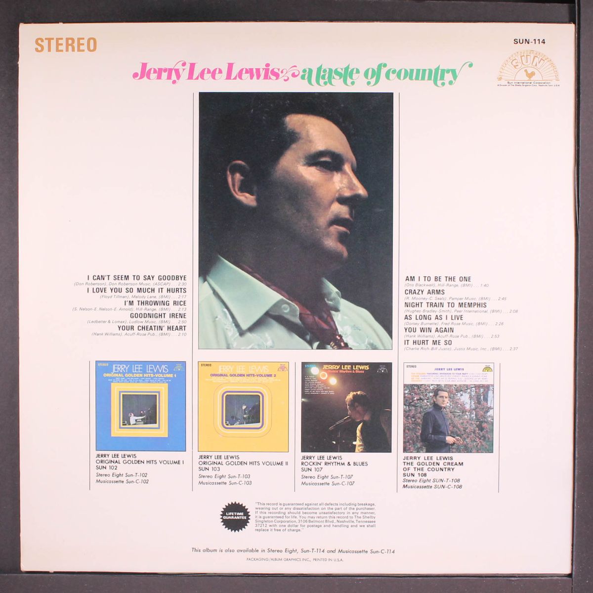 a taste of country by JERRY LEE LEWIS