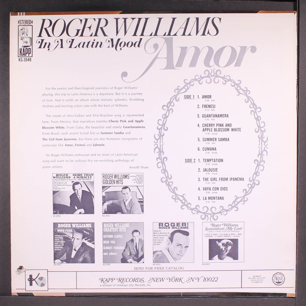 amor by ROGER WILLIAMS