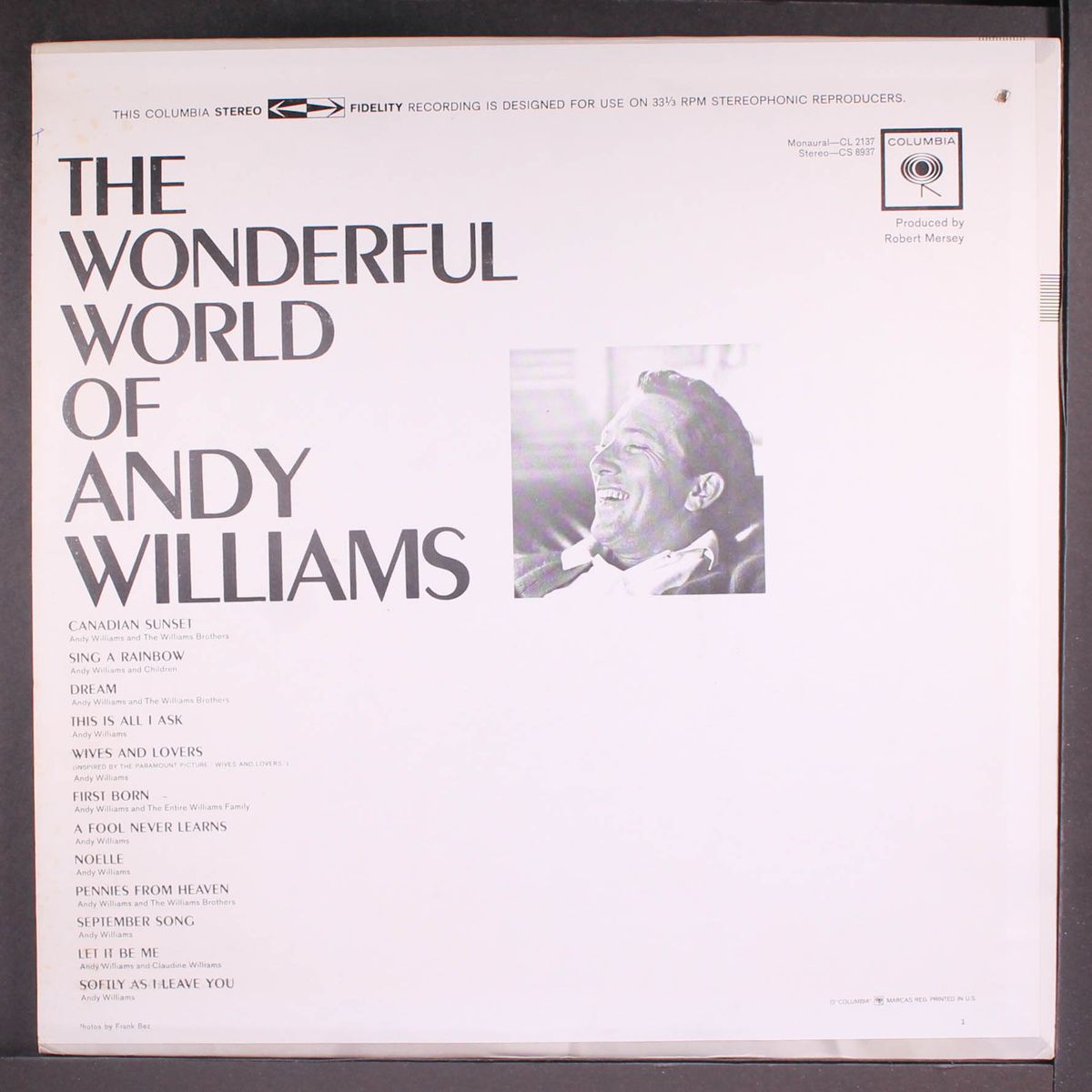the wonderful world of by ANDY WILLIAMS