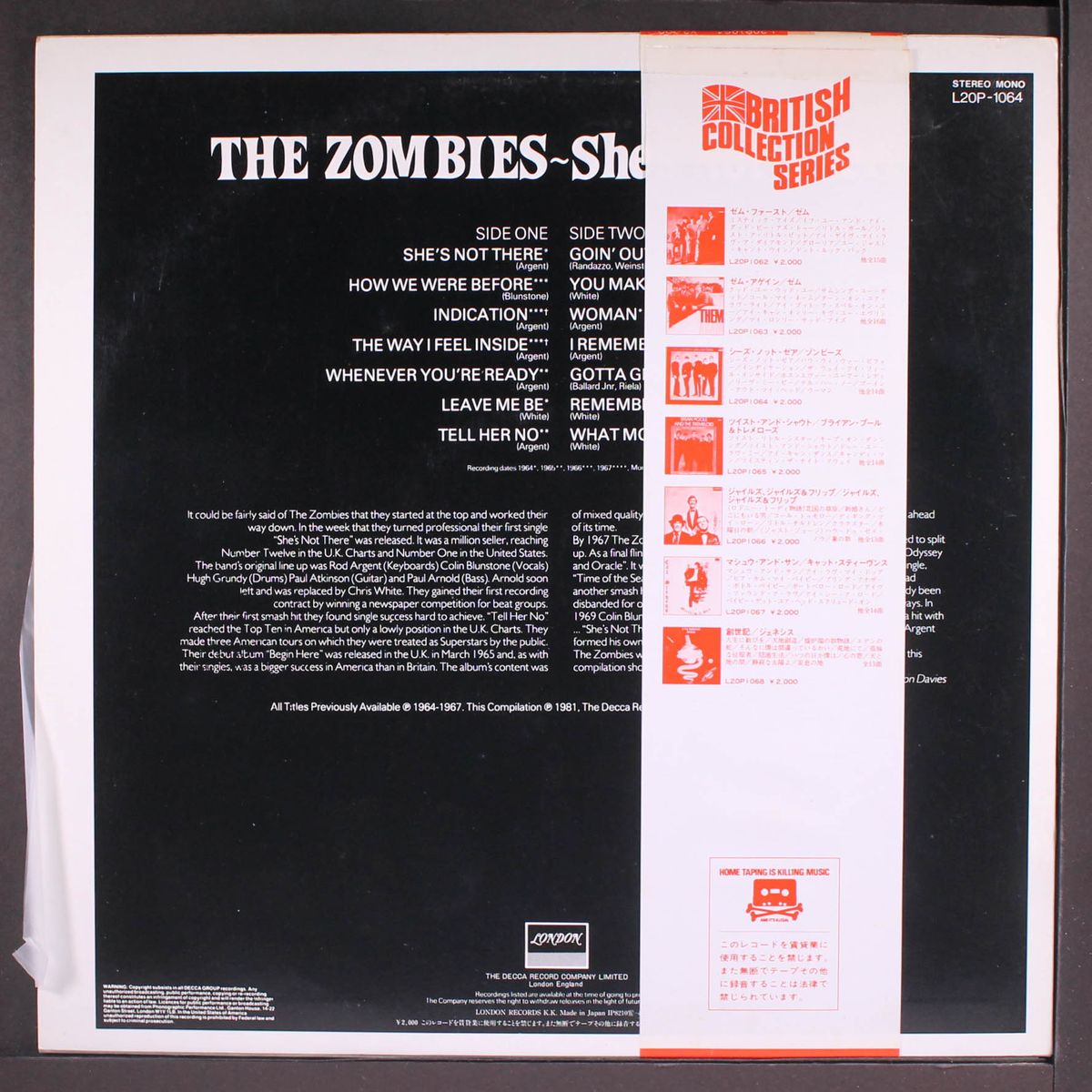 she's not there by ZOMBIES