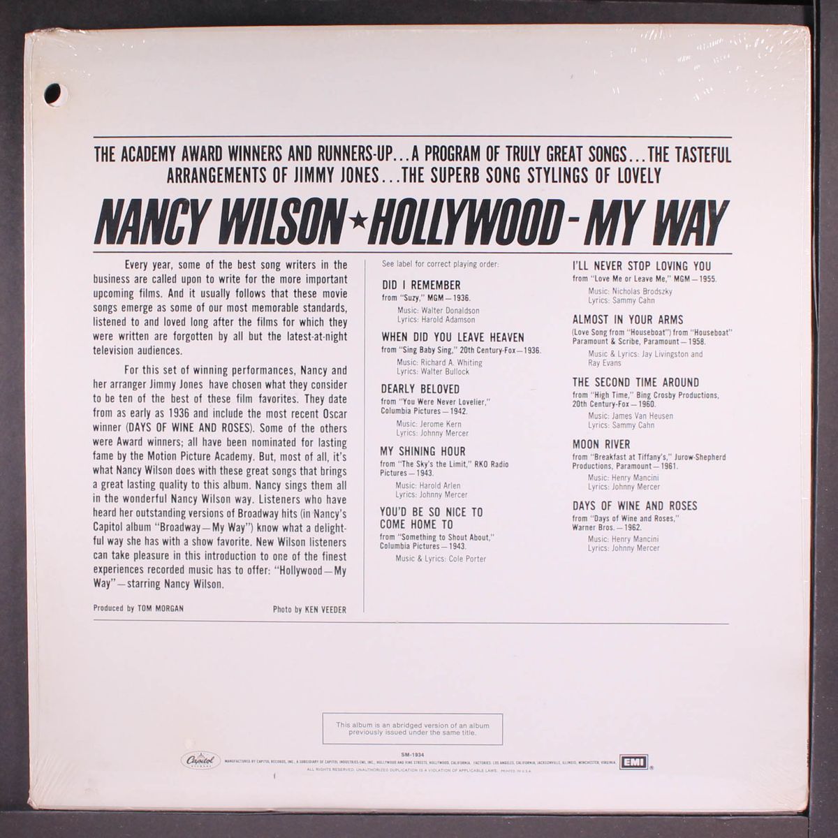 hollywood - my way by NANCY WILSON