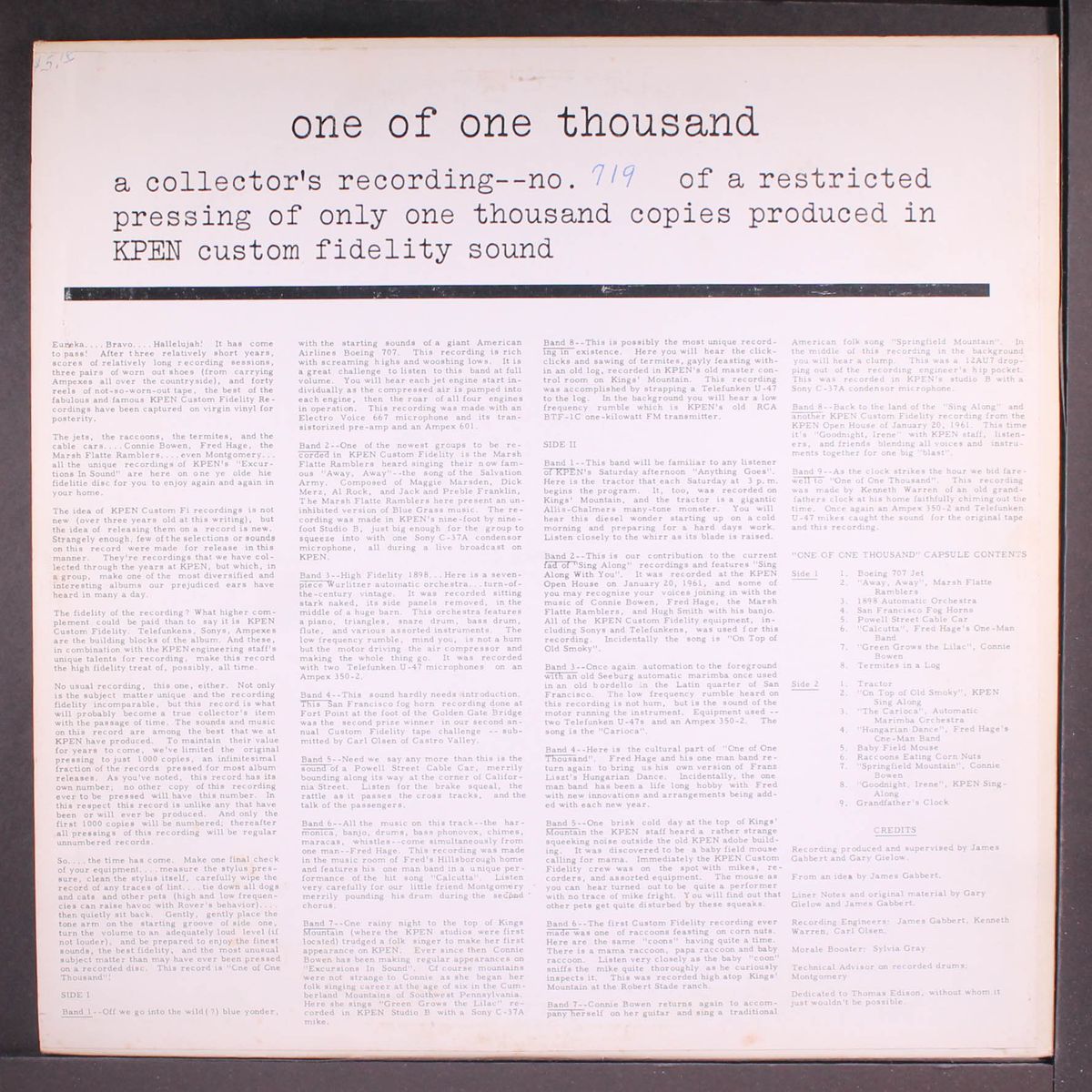 one of one thousand by VARIOUS