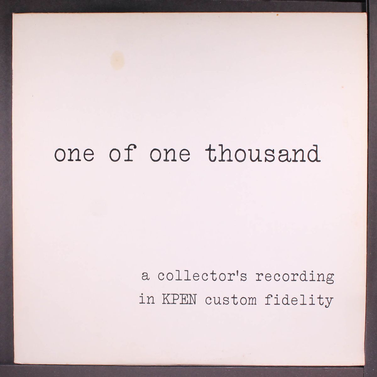 one of one thousand by VARIOUS