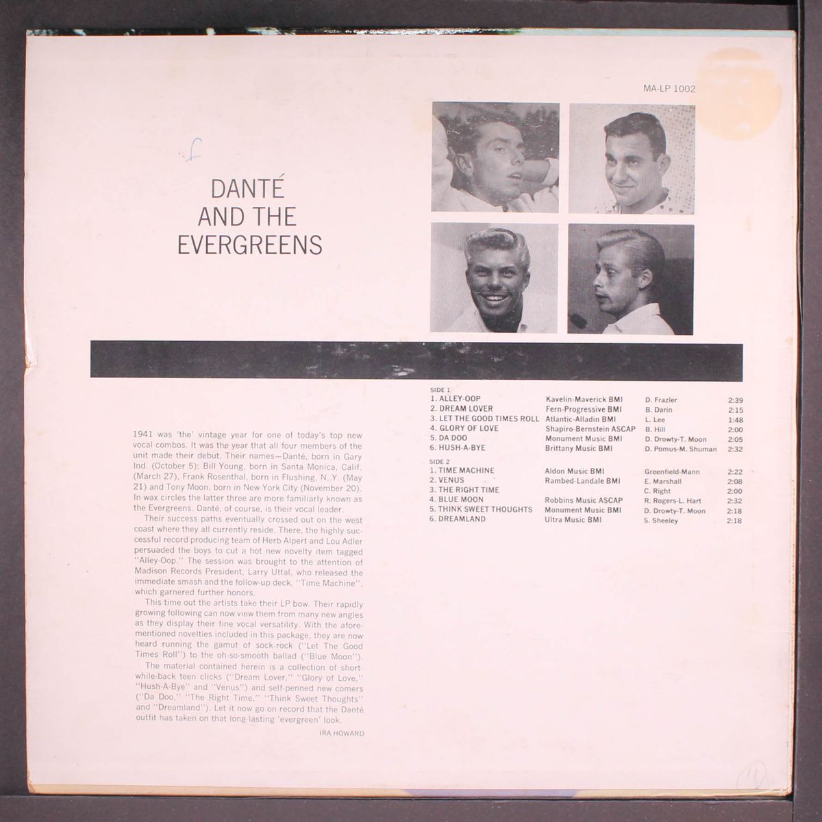 dante and the evergreens by DANTE & EVERGREENS