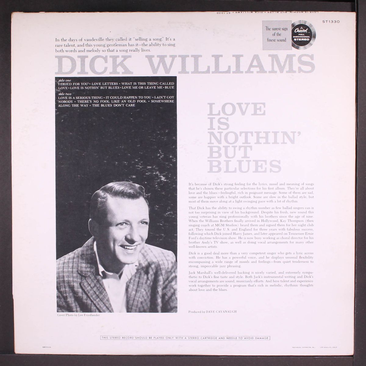 love is nothin' but blues by DICK WILLIAMS