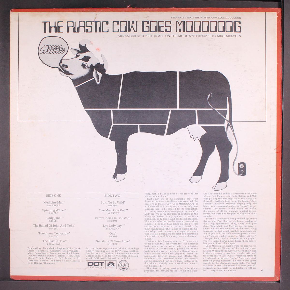 the plastic cow goes moooooog by MIKE MELVOIN